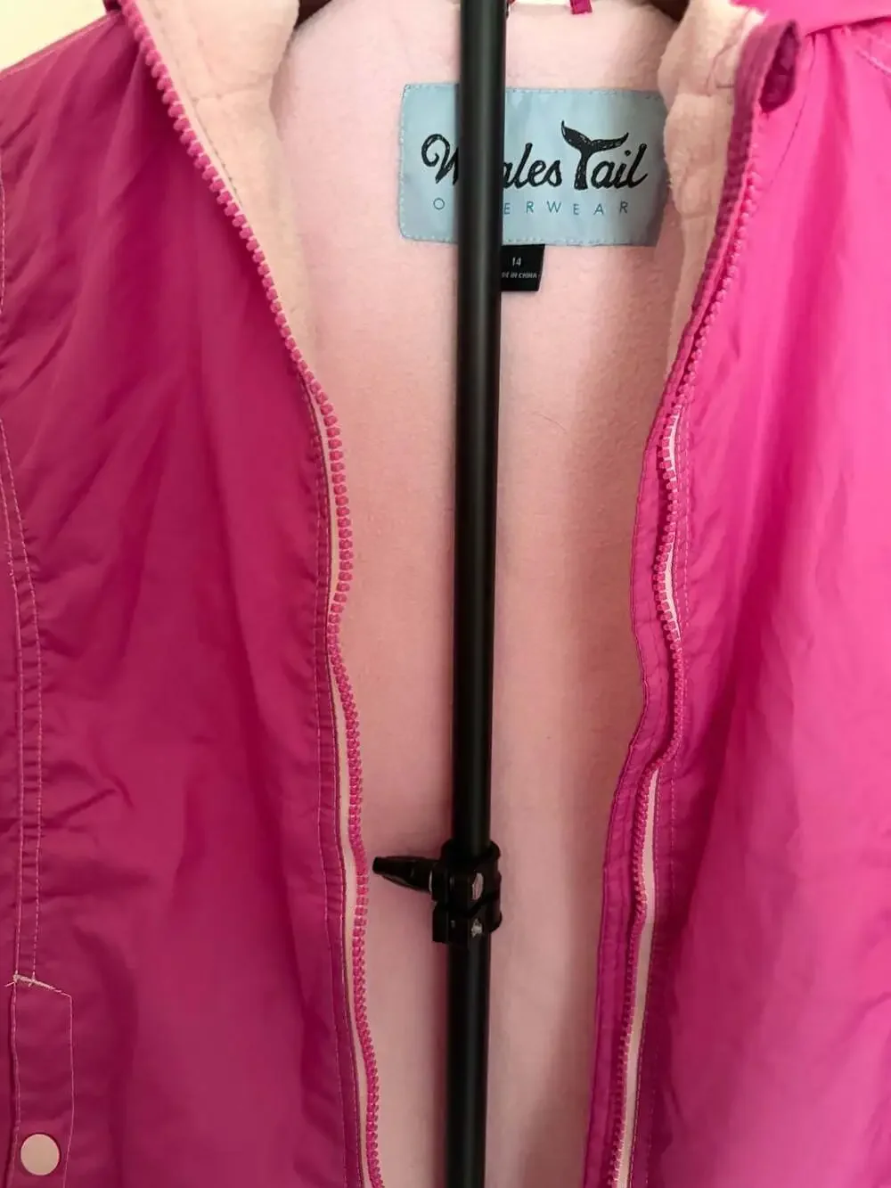 Whales Tail Outerwear Pink Hooded Jacket Size 14